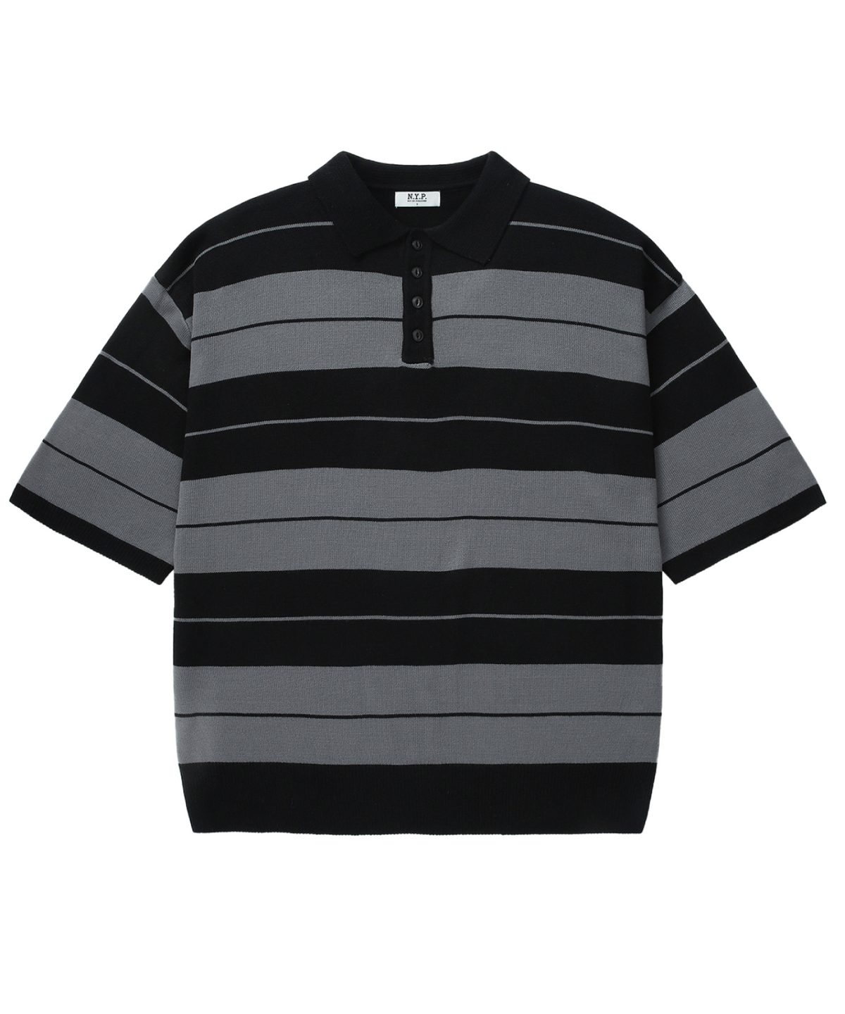 엔와이피(N.Y.P) Charlie Brown Polo Knit man (charcoal)