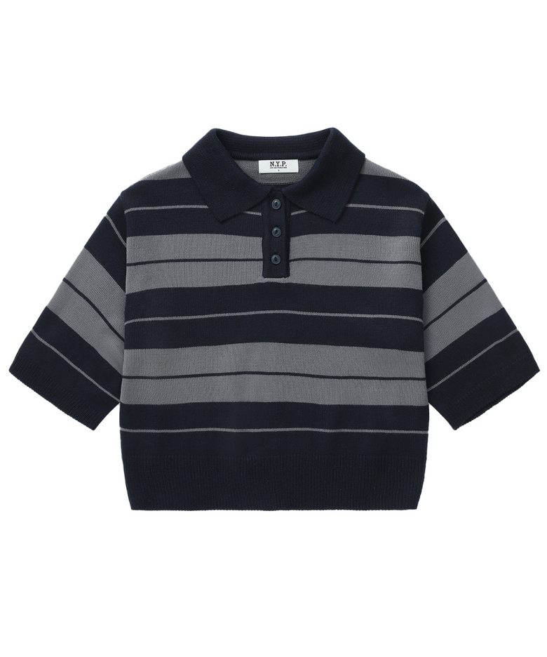 Charlie Brown Polo Crop Woman (navy)