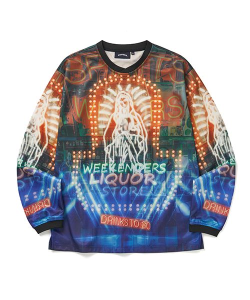 ★WKNDRS★NEON SIGN JERSEY MUSINSA | WKNDRS NEON SIGN JERSEY (RED)