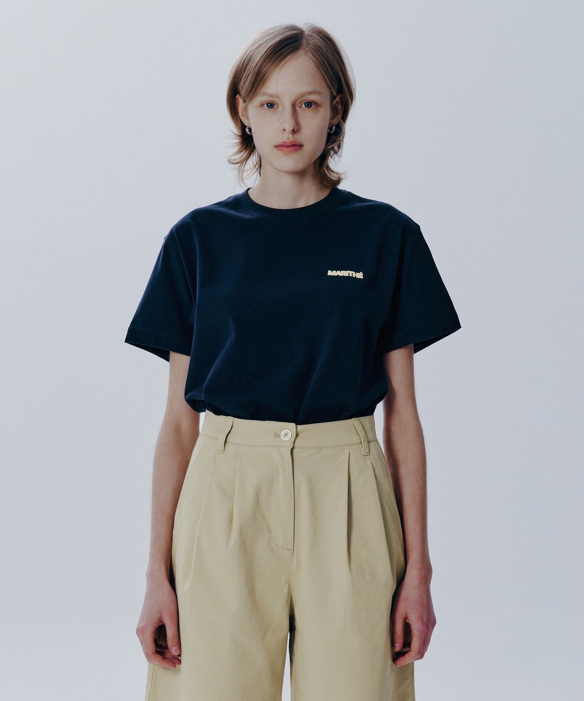 마리떼 프랑소와 저버(MARITHÉ + FRANҪOIS GIRBAUD) UNION LOGO TEE navy