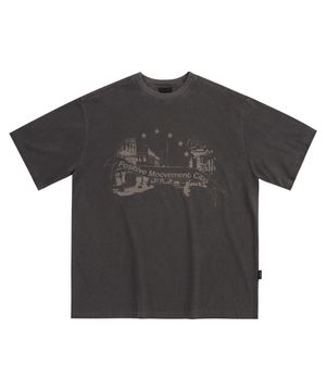 시티 피그먼트 반팔 티셔츠 - 차콜