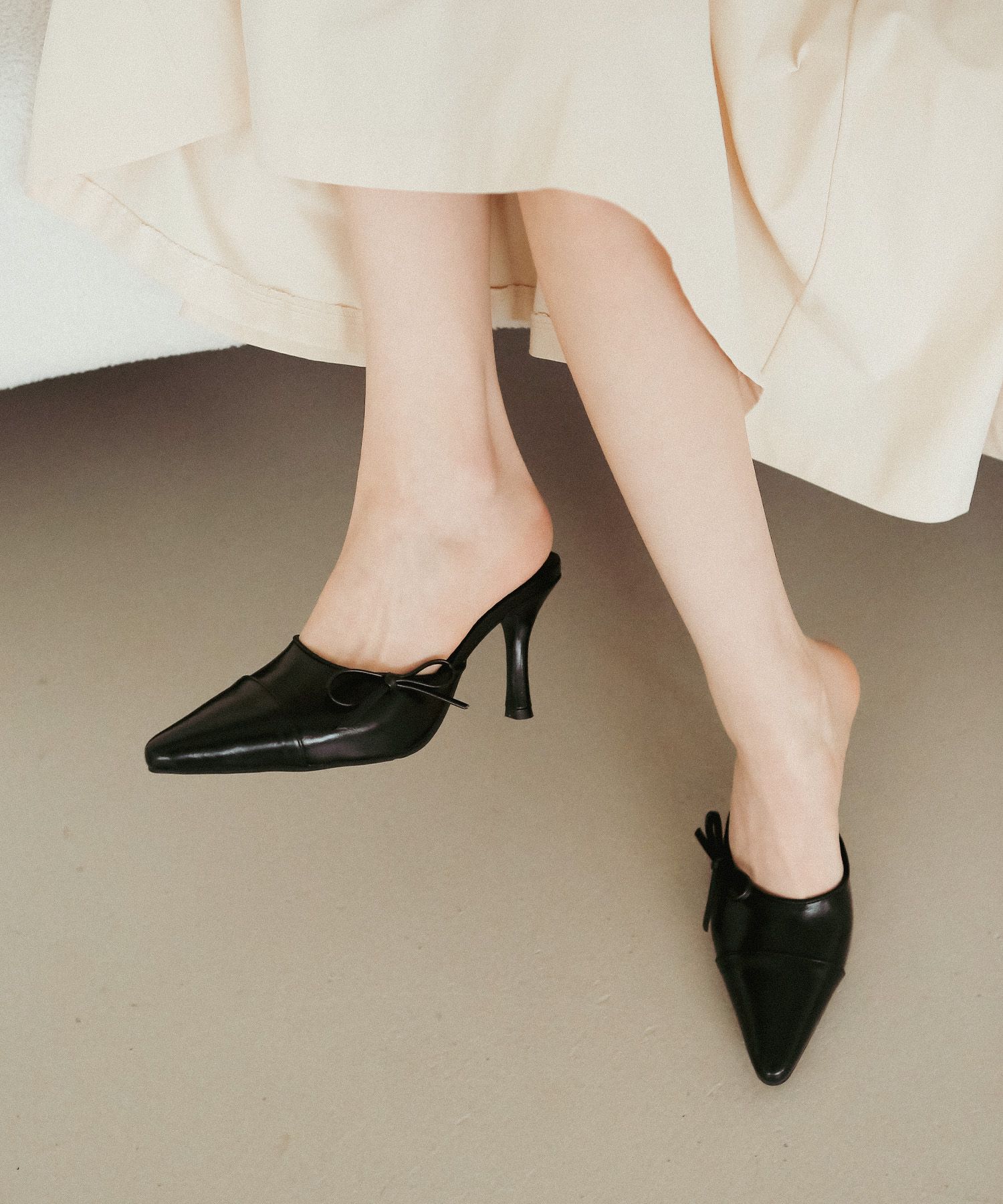 フラットシューズ ^fri fla^ fsy580 Stiletto ribbon mule 2colors 5008013962 MUSINSA | FRI FLA fsy580 Stiletto ribbon mule - white