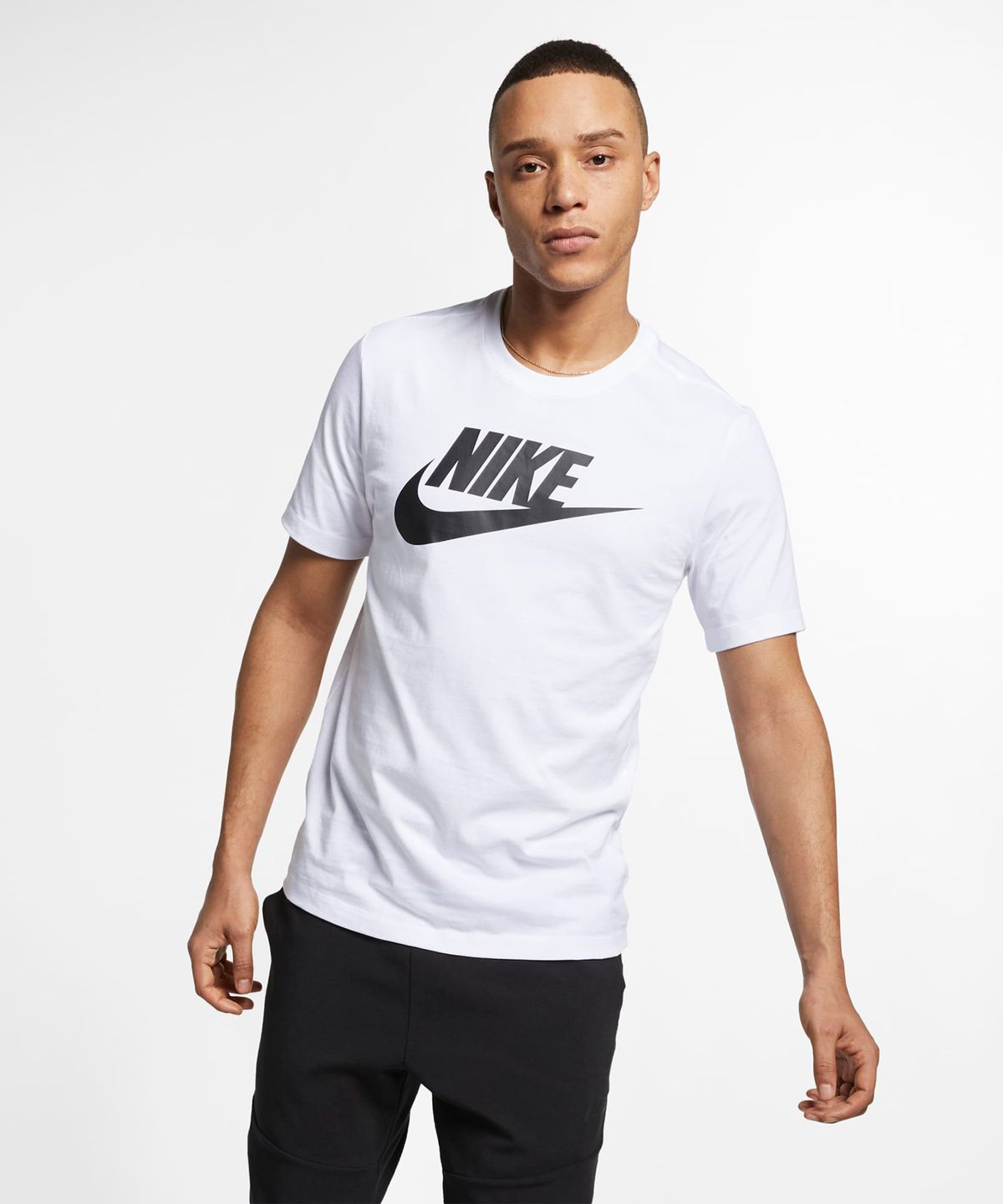 나이키(NIKE) 스포츠웨어 티셔츠 M - 화이트:블랙 / AR5005-101