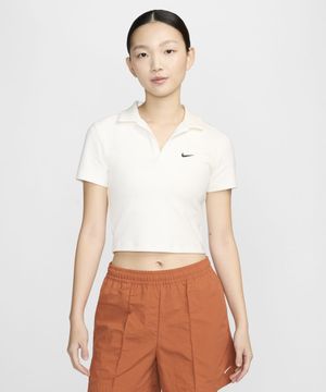 스포츠웨어 에센셜 반소매 폴로 탑 W - 세일:블랙 / DV7885-133