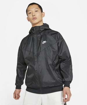 스포츠웨어 윈드러너 후드 재킷 M - 블랙:화이트 / DA0002-010