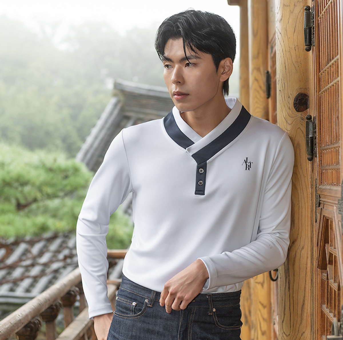 레이트라(LAYTRA) 저고리 긴팔 티셔츠 [화이트]