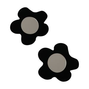 블랙 플라워 미러톡