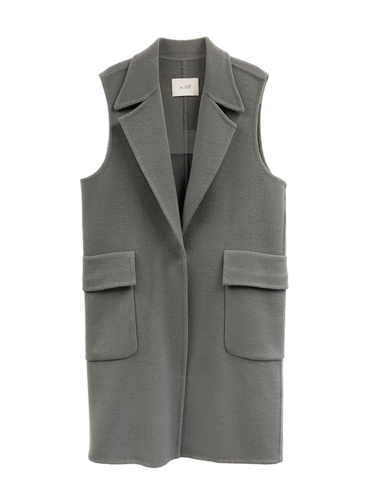 에이리프(A.RIFF) Handmade simple wool vest_DARKGRAY