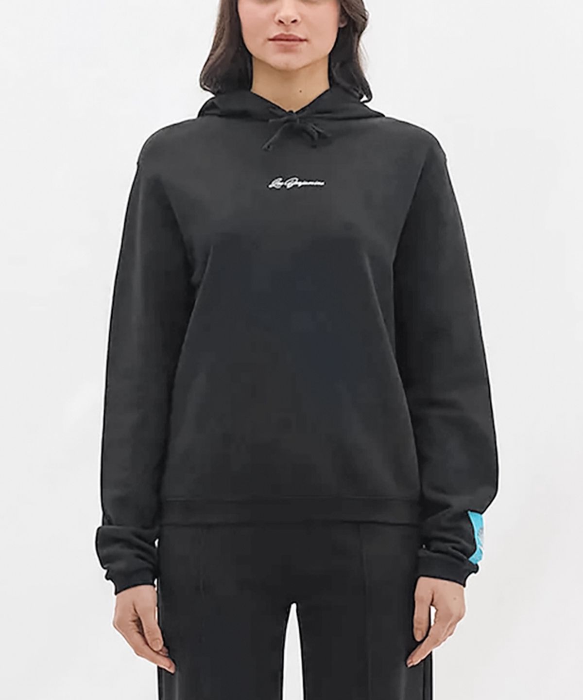 레 벤자민(LES BENJAMINS) (W) 레귤러 후디 005 블랙 REGULAR HOODIE 005 BLACK