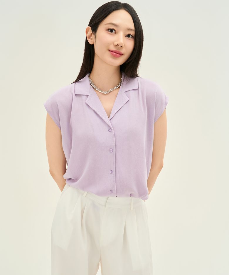 슬리브리스 오버사이즈 셔츠