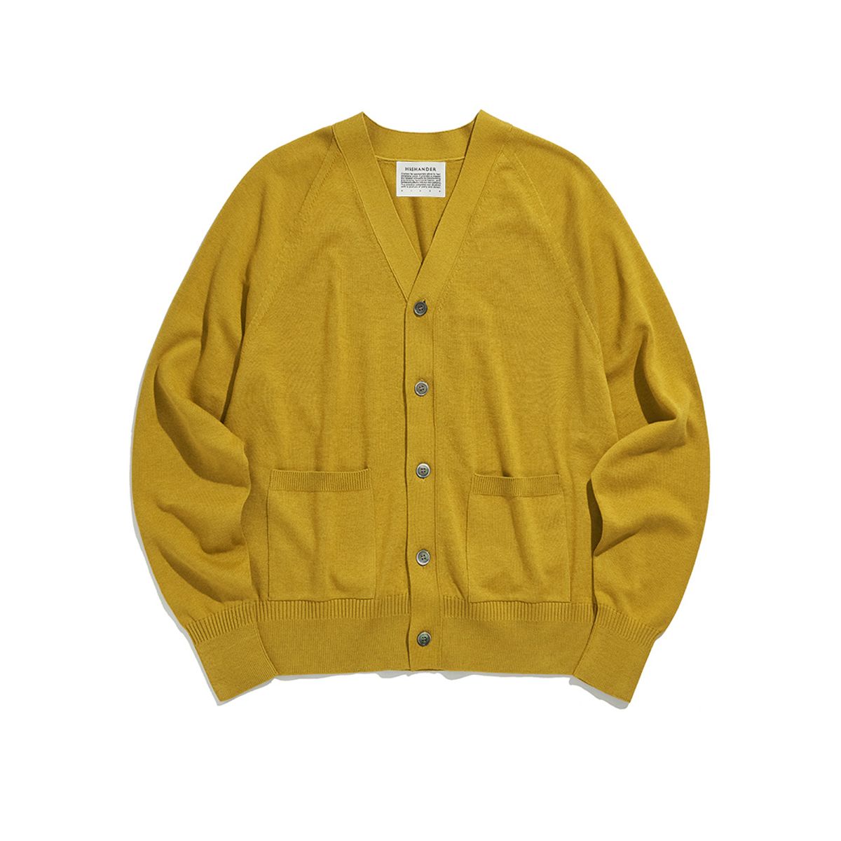 히즈핸더(HISHANDER) WHOLEGARMENT CARDIGAN [Mustard Yellow]