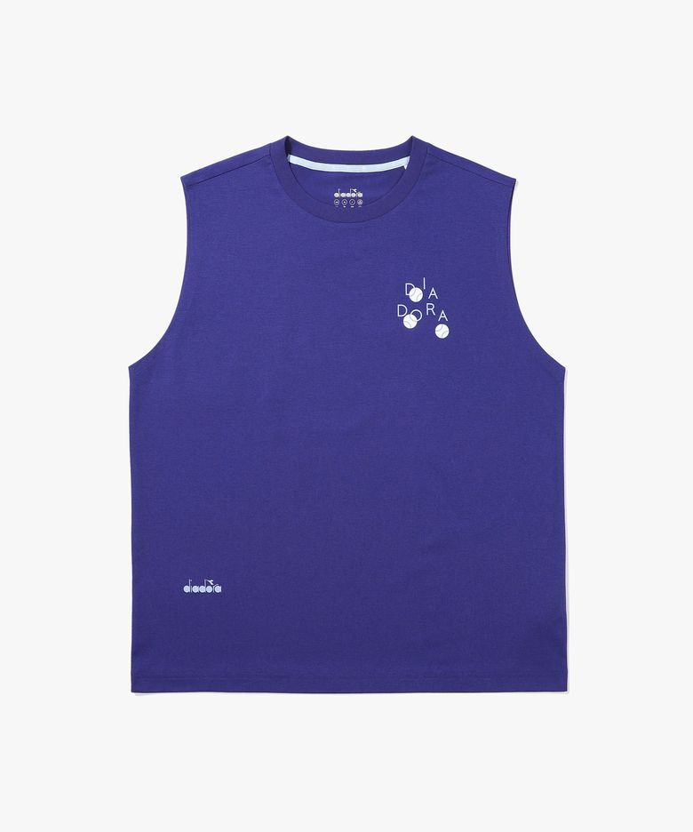 AIRTEX 테니스 볼 그래픽 슬리브리스 BLUE