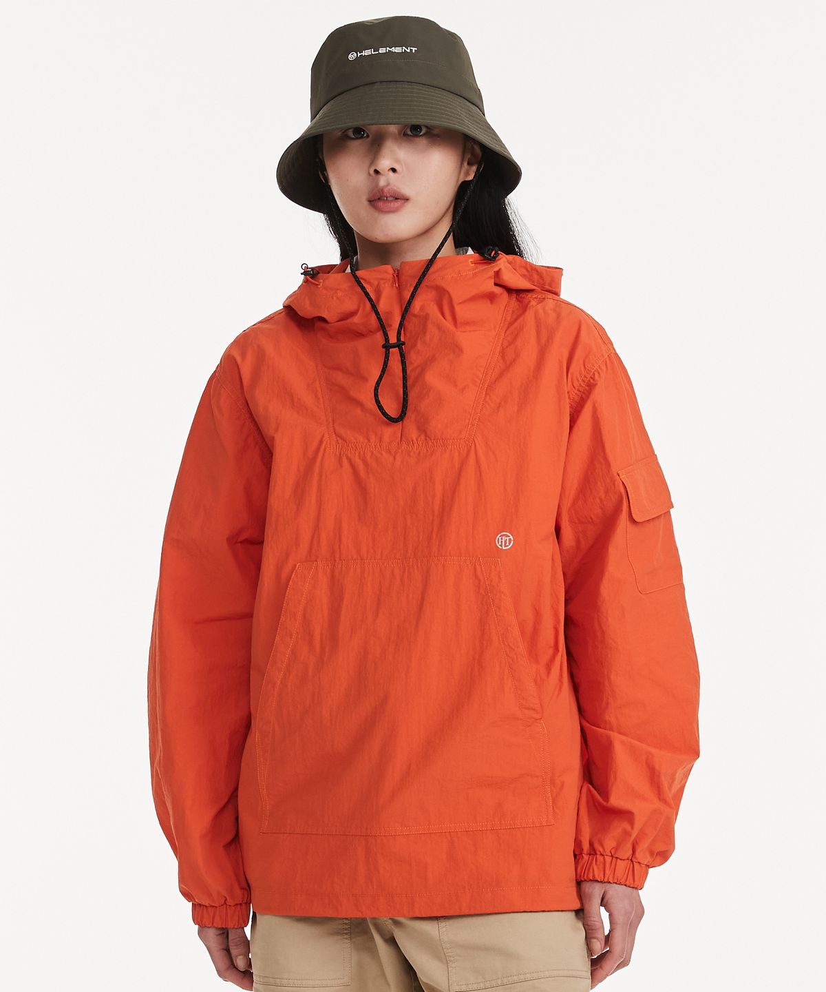 힐리먼트(HELEMENT) 트레킹 포켓 아노락 (ORANGE)