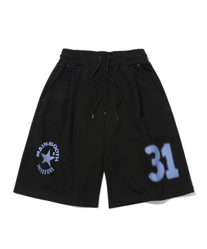 Boxer Oversized Sweat Shorts(BLACK)