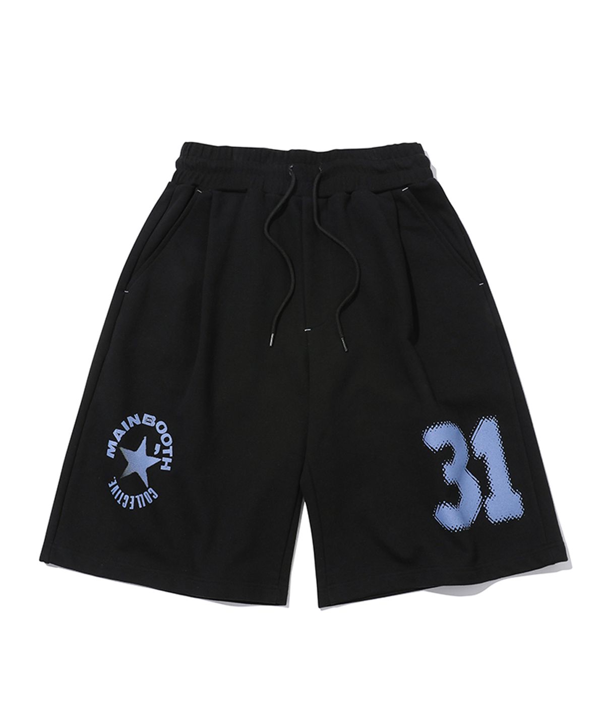 메인부스(MAINBOOTH) Boxer Oversized Sweat Shorts(BLACK)