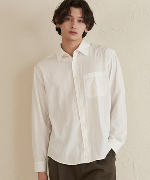 레이온 실키 셔츠 [화이트]_ZE1SH111_WHT