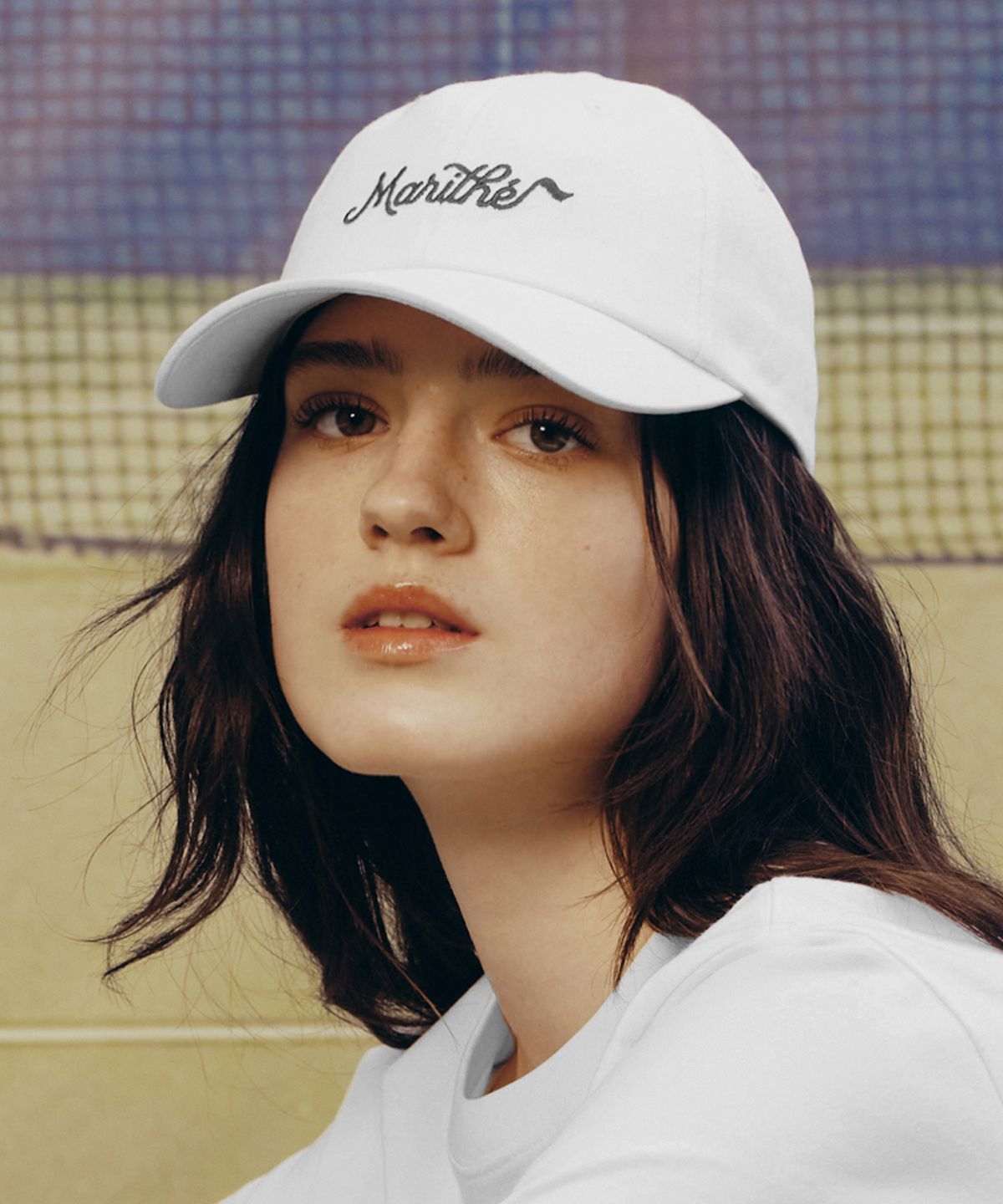 마리떼 스포츠(MARITHÉ SPORT) MOUVEMENT LOGO BALL CAP white