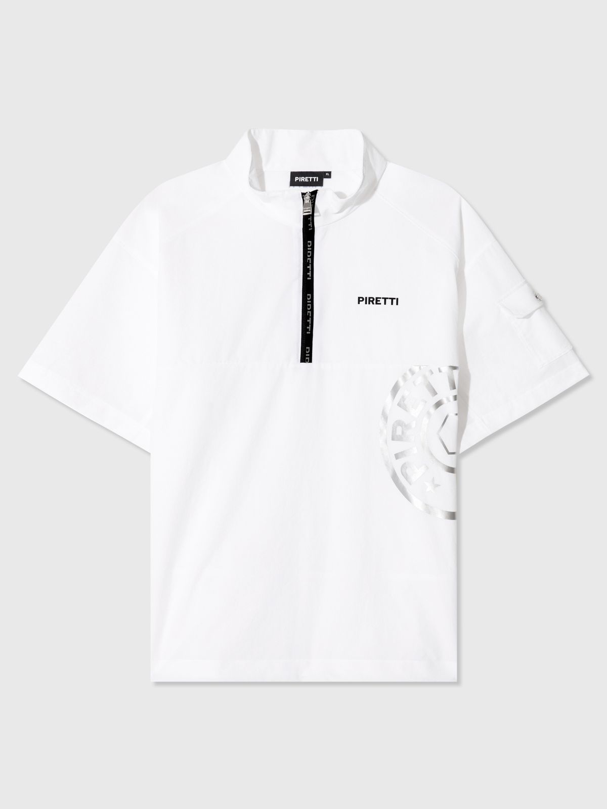 피레티(PIRETTI) 엘리트 반팔 하프집업 아노락 M_White