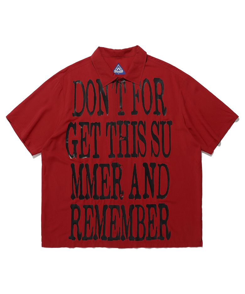 BIG TEXT HALF SHIRT_RED(IK2ESMW301A)