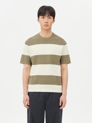 남성) 쿨라이트 크루넥 반팔 스웨터_MSE2ER1001