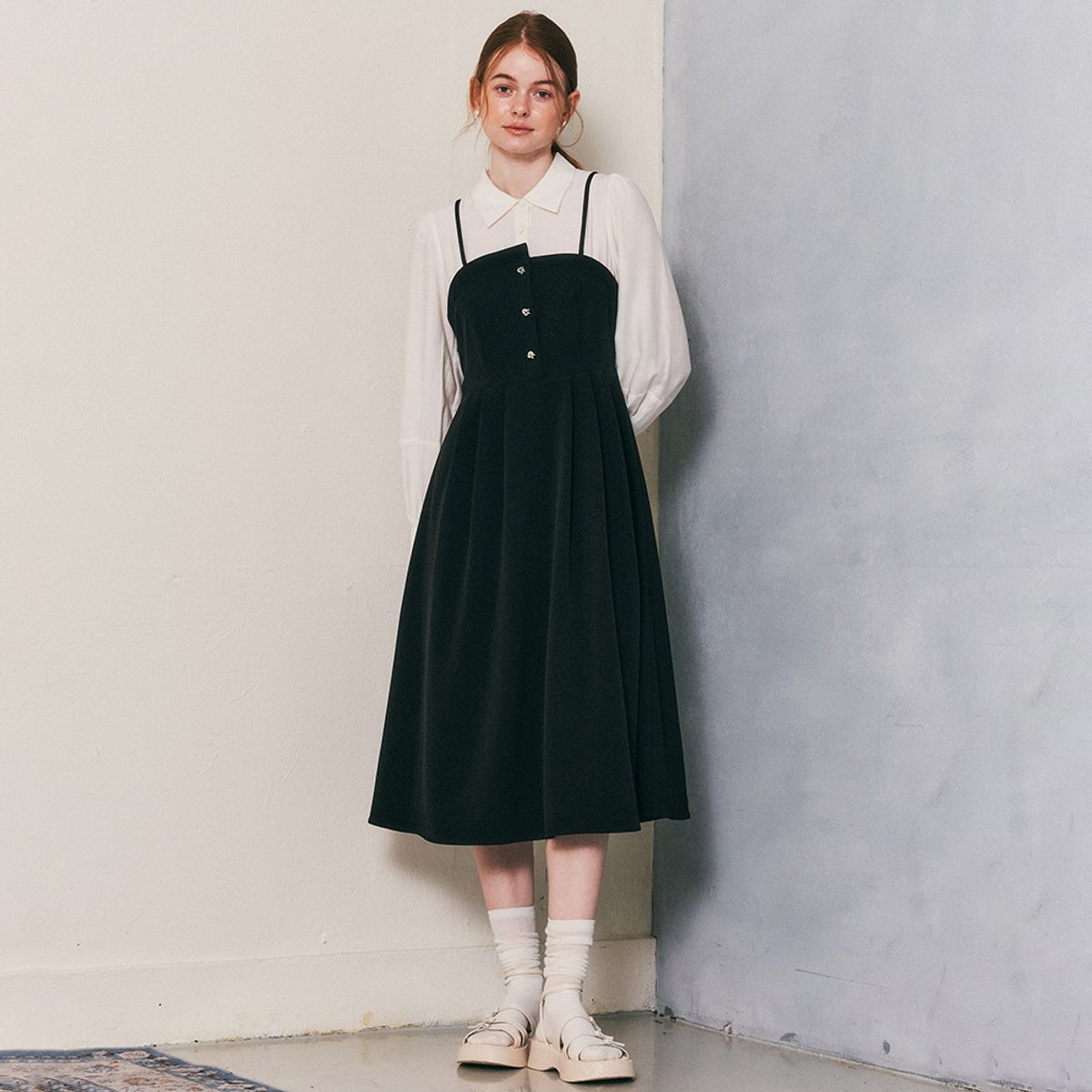 웬스데이딜라잇(WEDNESDAY DELIGHT) WD_Hepburn shirt dress