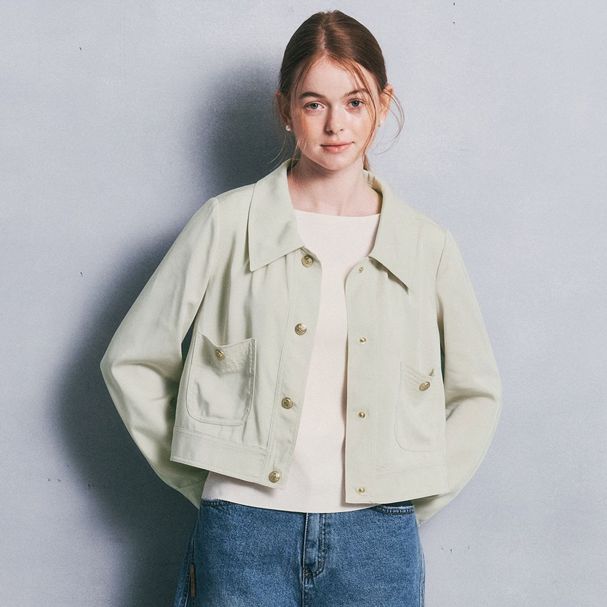 웬스데이딜라잇(WEDNESDAY DELIGHT) WD_Double pocket cropped jacket