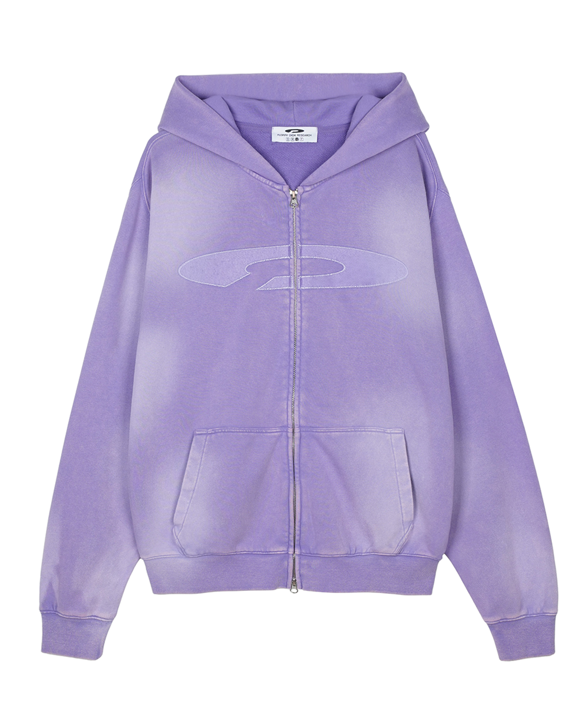 에프디알(FDR) Gradation Washed Disk Logo Hood Zip-Up_Lavender