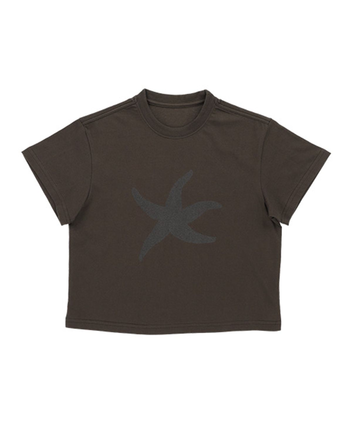 더콜디스트모먼트(THE COLDEST MOMENT) TCM starfish logo crop T (brown)