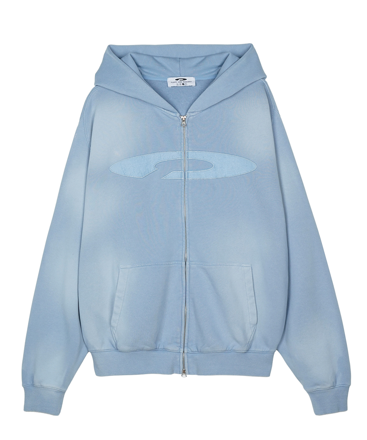 에프디알(FDR) Gradation Washed Disk Logo Hood Zip-Up_Blue