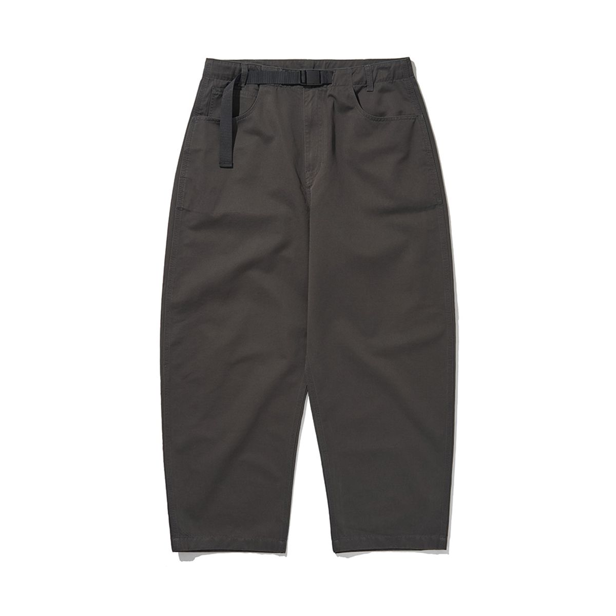 히즈핸더(HISHANDER) BELTED WIDE CHINO PANTS [Grey]