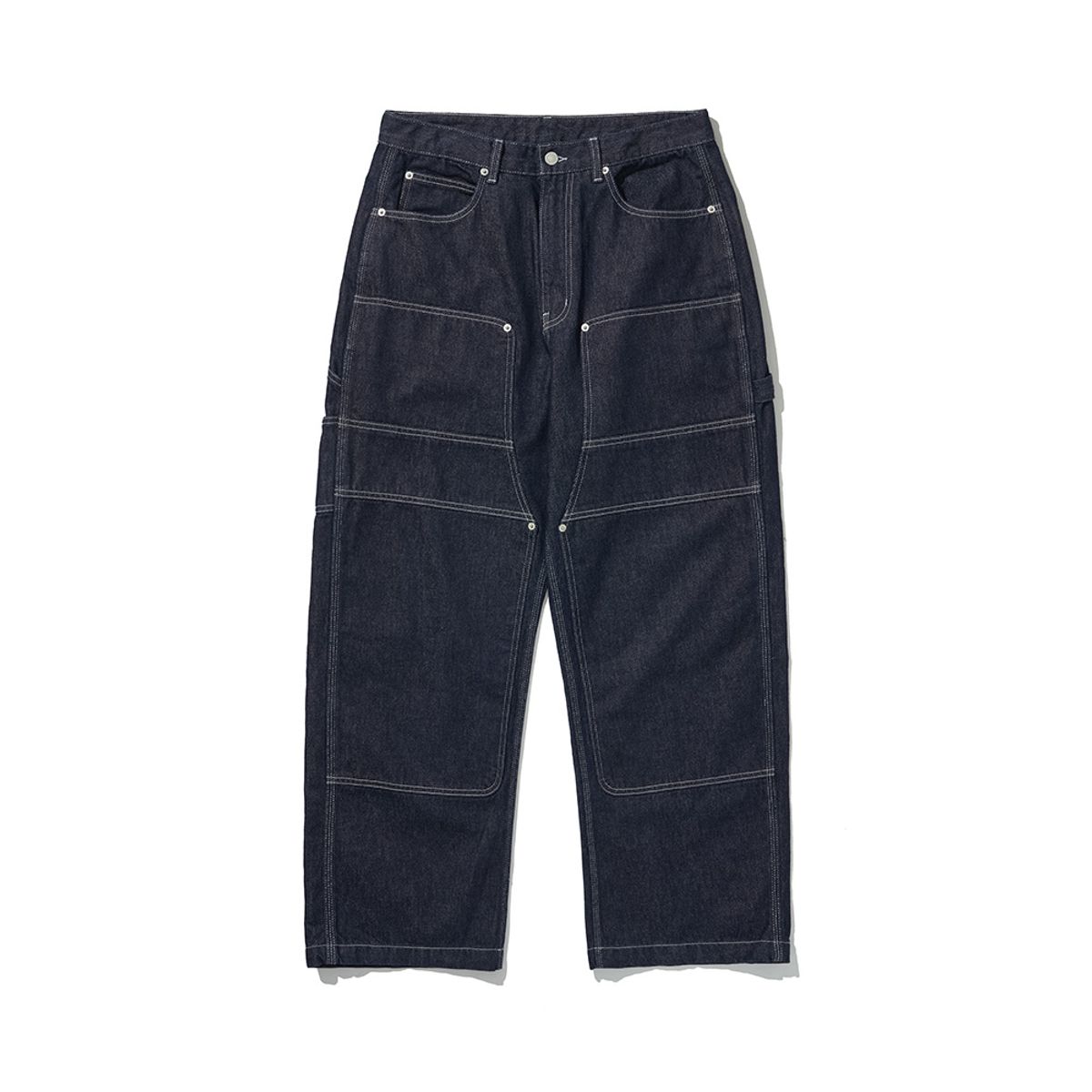 히즈핸더(HISHANDER) DOUBLE KNEE DENIM PANTS [Indigo]