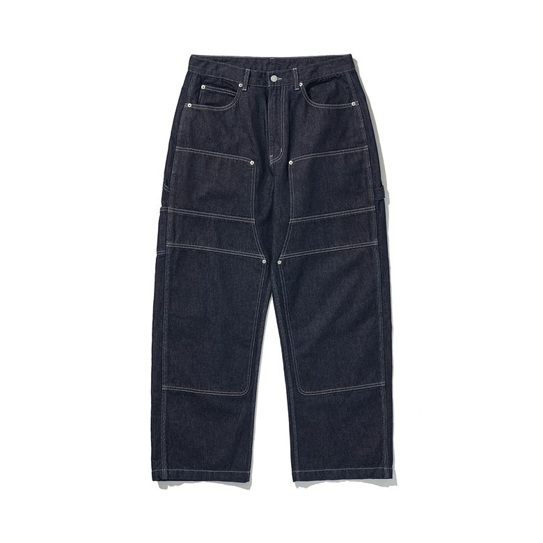 DOUBLE KNEE DENIM PANTS [Indigo]