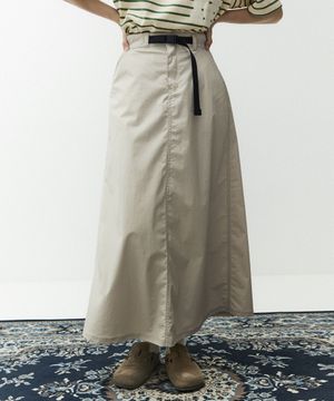 론아스 4991  나일론 베이지 벨트 롱스커트
