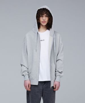 [ESSENTIAL] 2Way hooded zip-up