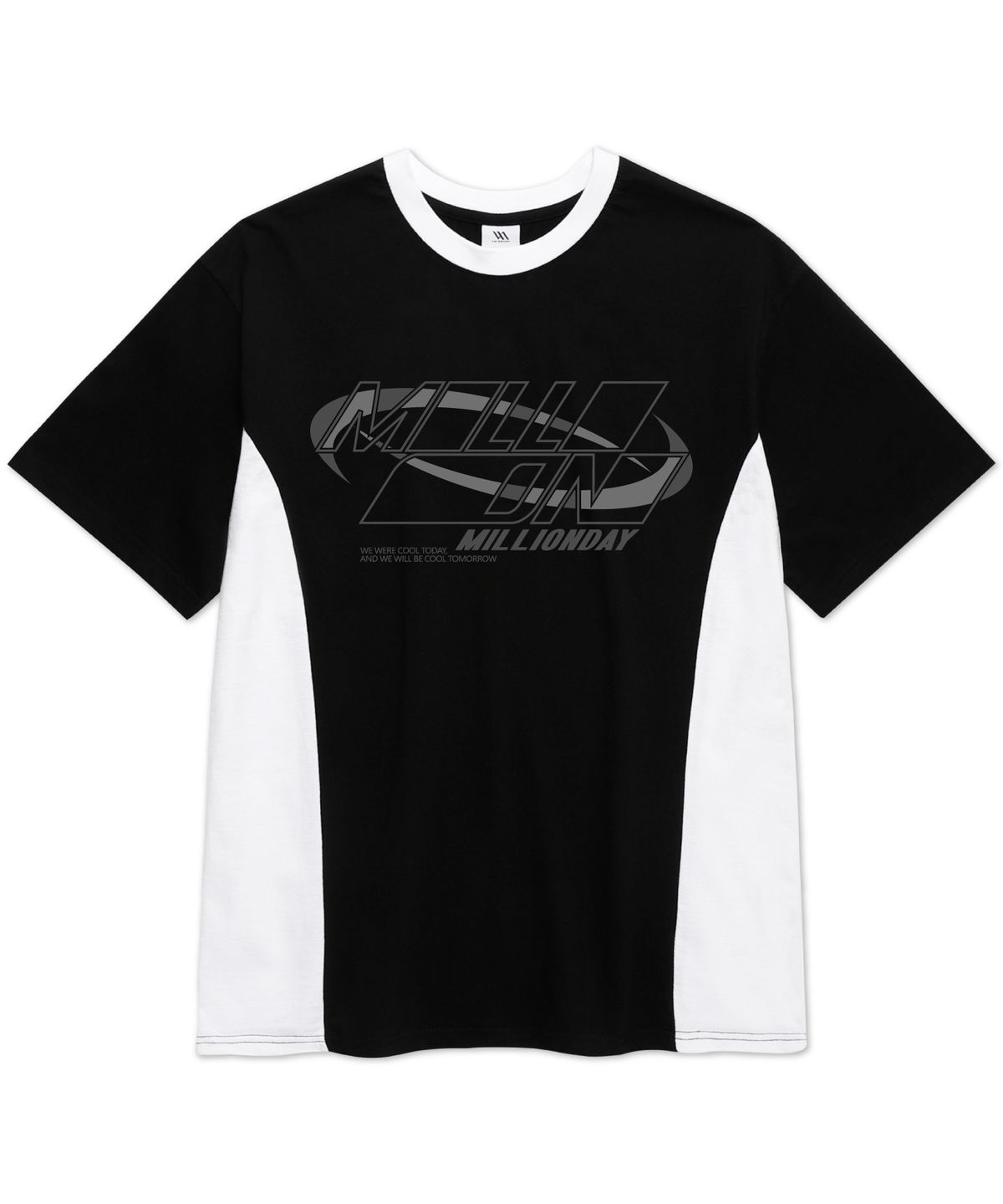 밀리언데이(MILLION DAY) MILLION Rider LOGO 배색 반팔티