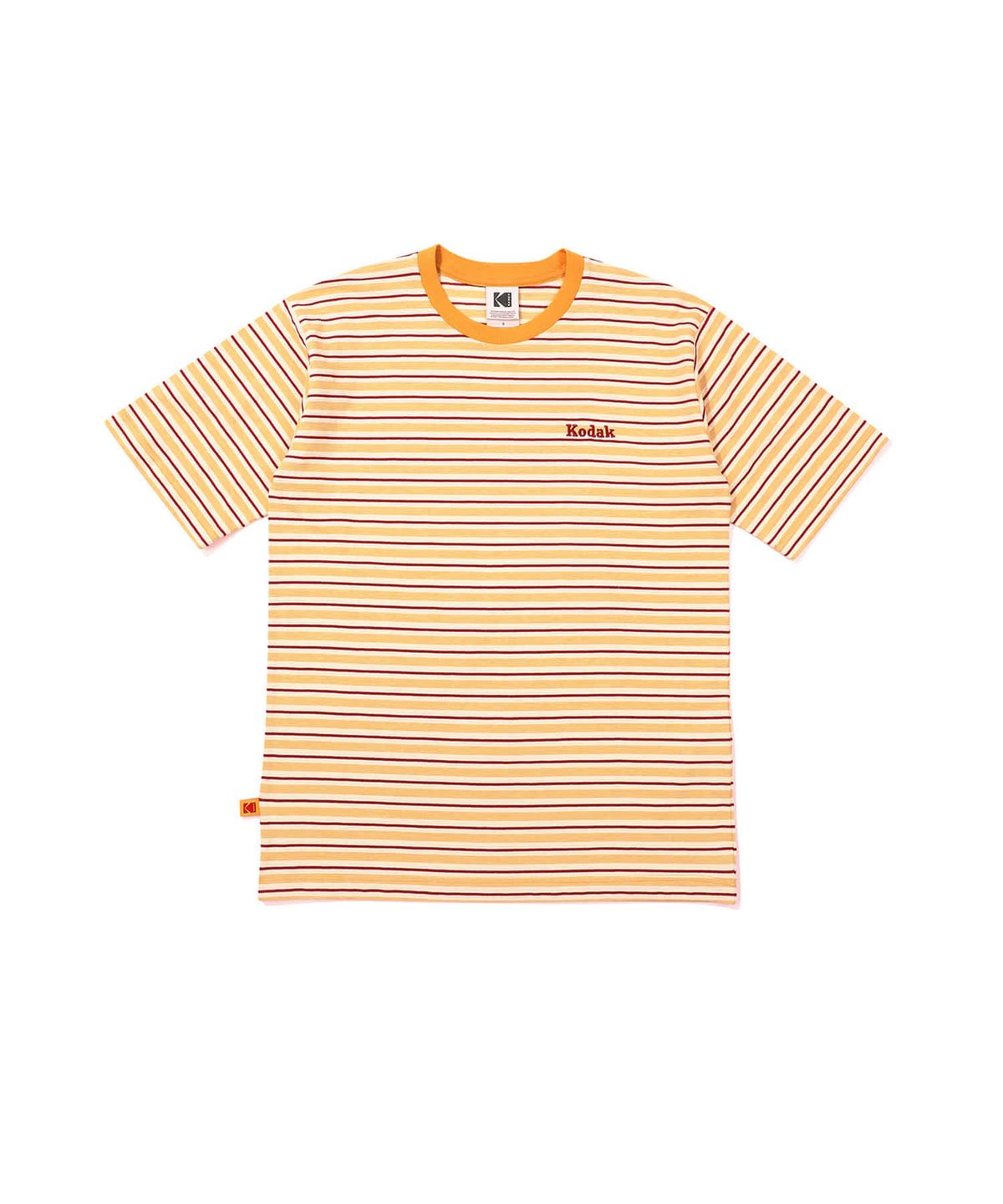 코닥(KODAK) 레인보우 스트라이프 반팔티셔츠 YELLOW