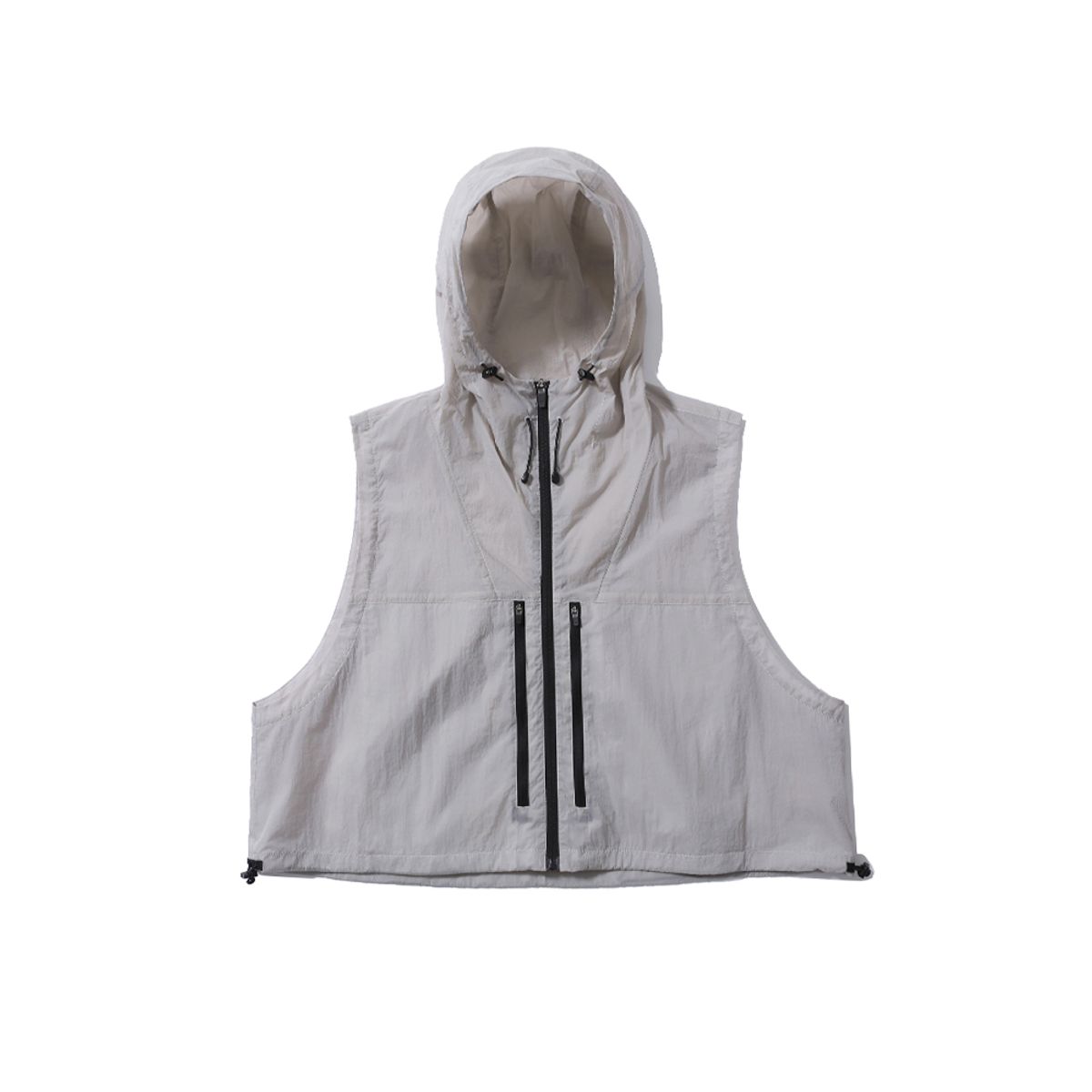 모이프(MOIF) [SS24] HOODED CROP VEST / SILVER