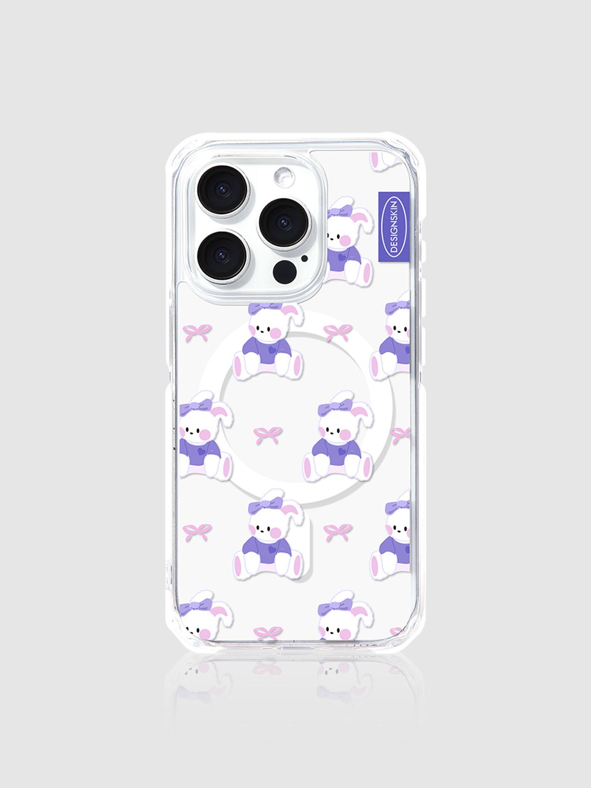 디자인스킨(DESIGNSKIN) [전기종] 맥세이프 클리어 그래픽 케이스-뉴레트로 버니