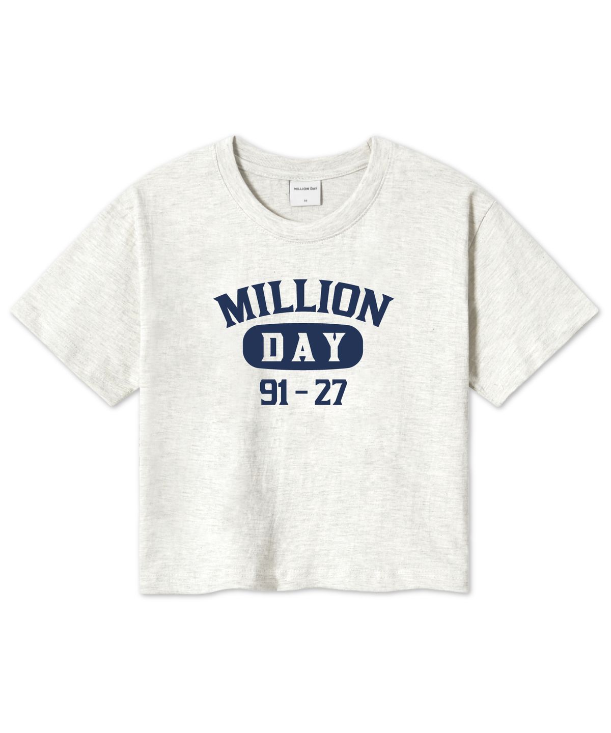 밀리언데이(MILLION DAY) MILLION 91-27 크롭 반팔티
