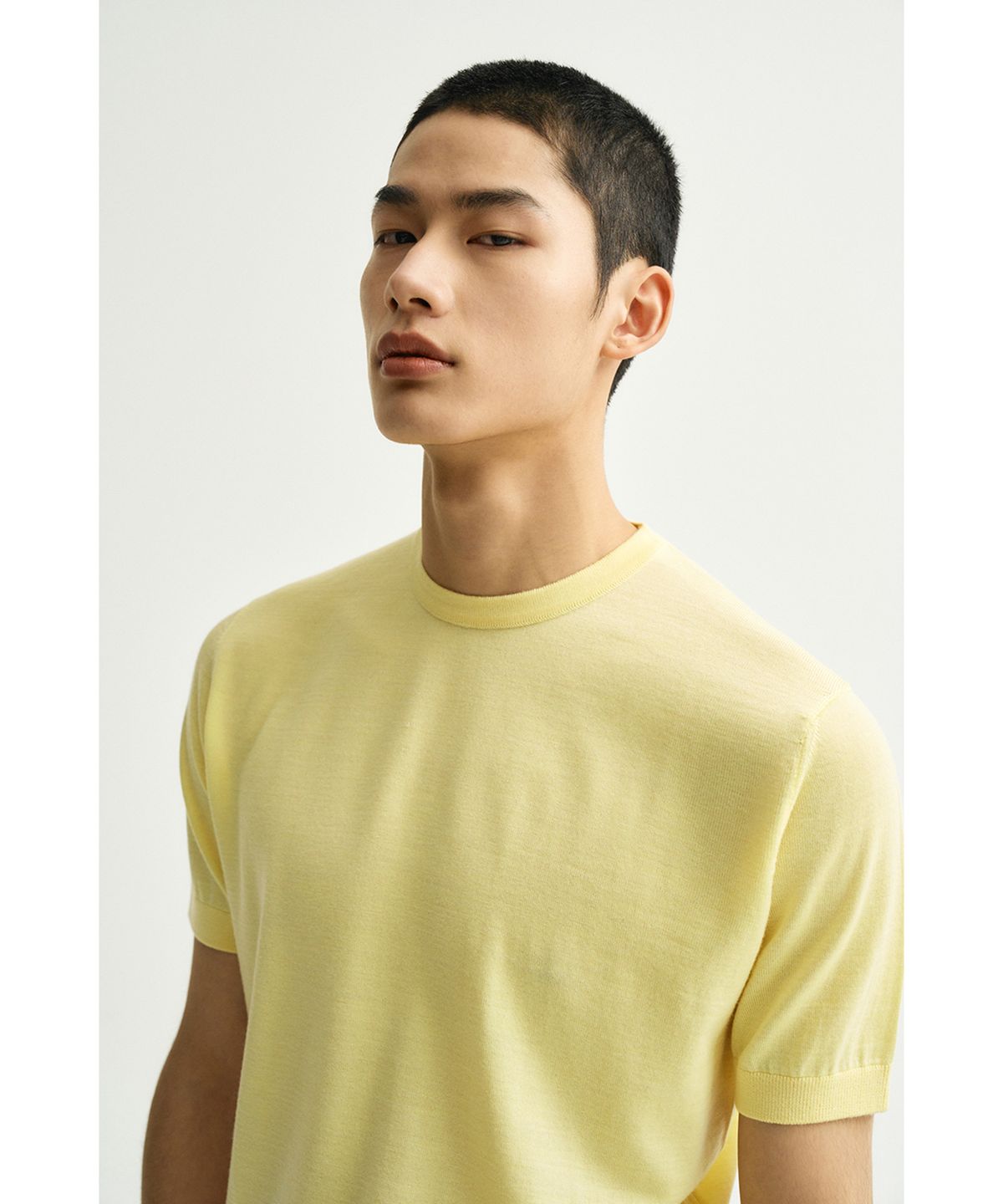 이올로(IOLO) 실크 블렌디드 하프 라운드_레몬 옐로우
