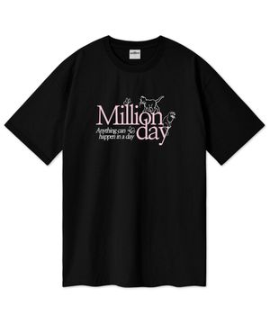 MILLION 위드캣 오버핏 반팔티