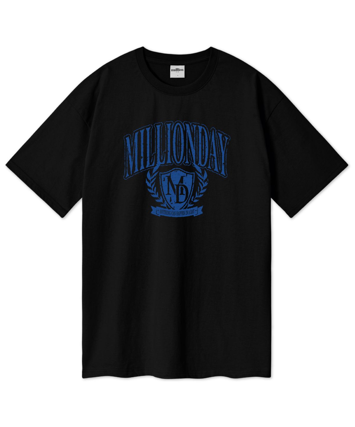 밀리언데이(MILLION DAY) MILLION 아이비리그 오버핏 반팔티