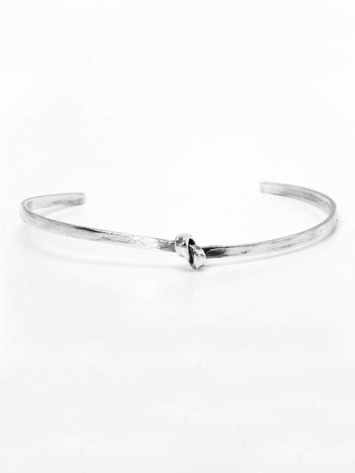 하랑(HARANG) HR 05B_Silver Knotted Bangle Bracelet