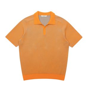 투톤 오픈 카라 래글런 풀오버 [오렌지]
