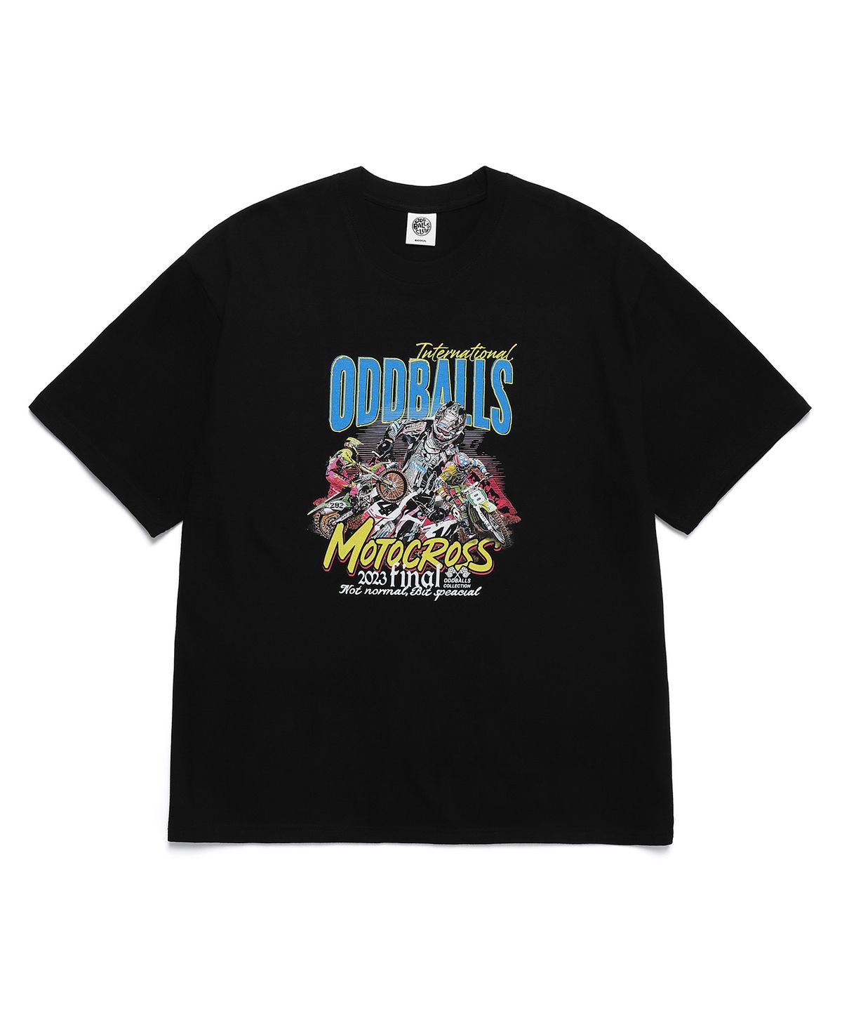 오드볼스클럽(ODDBALLS CLUB) ODBC 모토크로스 반팔 티셔츠 블랙