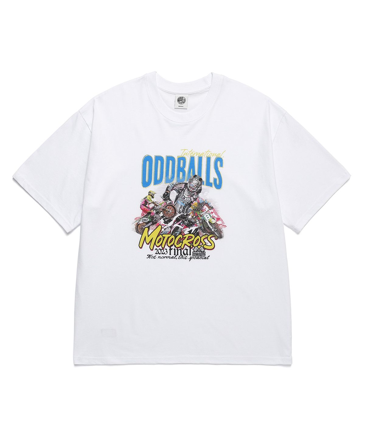 오드볼스클럽(ODDBALLS CLUB) ODBC 모토크로스 반팔 티셔츠 화이트