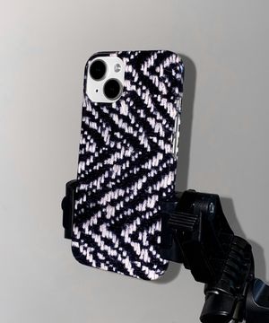 트위드 패턴 블랙 화이트 아이폰 갤럭시 폰케이스