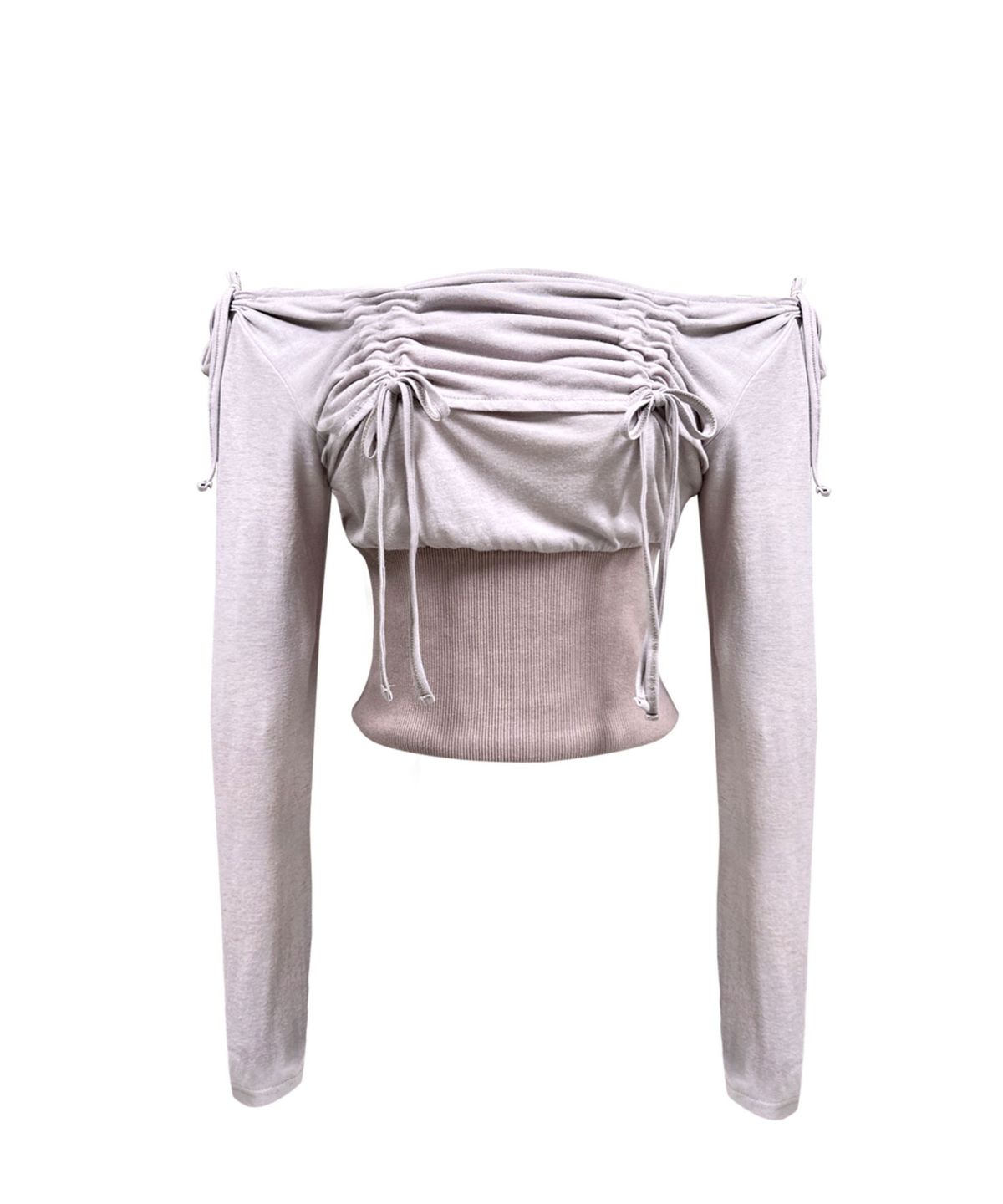 쎄쎄쎄(SETSETSET) LAVIGNE OFF-SHOULDER SHIRRING TOP LILAC