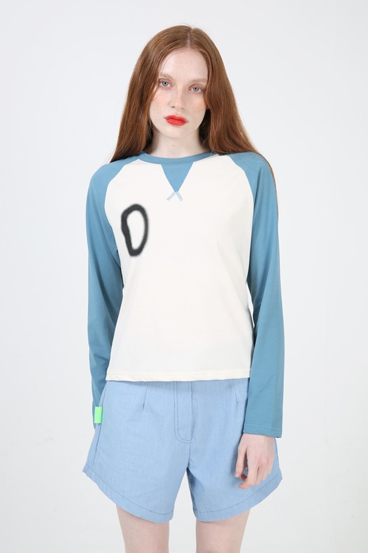 언어더컬러(ANOTHER COLOR) STITCH RAGLAN T-SHIRT (D/BLUE)