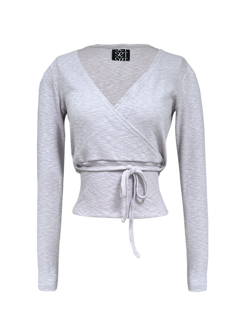 ARHA WRAP T-SHIRT GREYSH LILAC